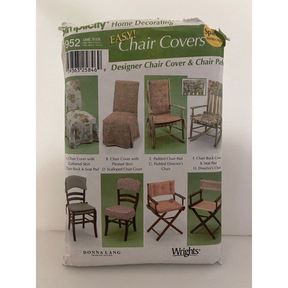 #5952 Simplicity Chair Cover Sewing Pattern